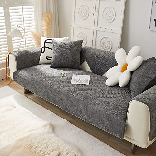 WYJHNLBEDC Sofa/Couch überzug, Sofabezug L Form/U Form/Ecksofa 3/2/1 Sitzer, Sofa überwurfdecke, Warmer Super Weicher Samt Sofaschoner Decken rutschfest, Sofaschutz Decke Hund Kratzschutz Katze von WYJHNLBEDC