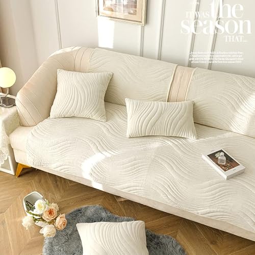 WYJHNLBEDC Sofa/Couch überzug, Sofabezug L Form/U Form/Ecksofa 3/2/1 Sitzer, Sofa überwurfdecke, Warmer Weicher Samt Sofaschoner Decken rutschfest, Sofaschutz Decke Hund Kratzschutz Katze, 110x210cm von WYJHNLBEDC