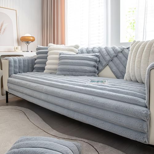 WYJHNLBEDC Sofa/Couch überzug/überwurf, Sofa überwurfdecke, Warmer Super Weicher Plush Sofabezug für Sofa L Form/U Form/Ecksofa 3/2/1 Sitzer, Sofaschutz Hund Kratzschutz Katze Grau 110x160cm WYJHNLBEDC Sofa/Couch überzug/überwurf, Sofa überwurfdecke, Warmer Super Weicher Plush Sofabezug für Sofa L Form/U Form/Ecksofa 3/2/1 Sitzer, Sofaschutz Hund Kratzschutz Katze Grau 110x160cm von WYJHNLBEDC