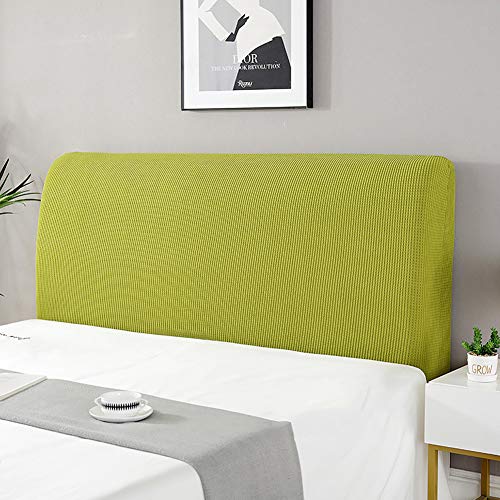 cover Bett Kopfteil Hussen/Bezug, Bettkopfteil Hussen Boxspringbezug Stepp Einfarbig Staubhülle Kopfbedeckungen Elastische All-Inclusive Kopfteilbezug Schlafzimmer Dekor Grün 200-220cm von WYJHNLBEDC