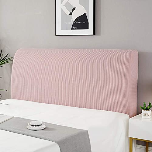 cover Bett Kopfteil Hussen/Bezug, Bettkopfteil Hussen Boxspringbezug Stepp Einfarbig Staubhülle Kopfbedeckungen Elastische All-Inclusive Kopfteilbezug Schlafzimmer Dekor Kirschblütenpulver 180-200cm von WYJHNLBEDC