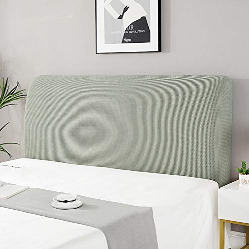 cover Bett Kopfteil Hussen/Bezug, Bettkopfteil Hussen Boxspringbezug Stepp Einfarbig Staubhülle Kopfbedeckungen Elastische All-Inclusive Kopfteilbezug Schlafzimmer Dekor Zypressengrün 120-140cm von WYJHNLBEDC