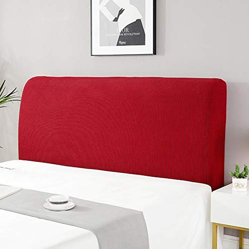 cover Bett Kopfteil Hussen/Bezug, Bettkopfteil Hussen Boxspringbezug Stepp Einfarbig Staubhülle Kopfbedeckungen Elastische All-Inclusive Kopfteilbezug Schlafzimmer Dekor rot 200-220cm von WYJHNLBEDC