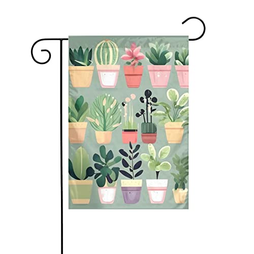 Bonsai-Pflanzen-Gartenflagge, Frühling, Sommer, Gartenflagge – vertikal, doppelseitig, dekoratives Terrassenschild, Outdoor-Dekoration, 31,8 x 45,7 cm, Willkommensflagge für den Außenbereich von WYJLTTYT