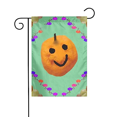 Smiley-Gartenflagge mit Zitrusfrüchten, vertikal, doppelseitig, dekorativ, Terrassenschild, Outdoor-Dekoration, 31,8 x 45,7 cm, Willkommensflagge für den Außenbereich von WYJLTTYT