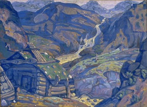 WYKUJMYTO Bekannt Leinwand Druck Wand Leinwanddruck Malerei Bühnenbild Für das theaterstück peer gynt von nikolai Konstantinowitsch Roerich Kunstwerk Bilder für Bürodekoration 60x90cm von WYKUJMYTO