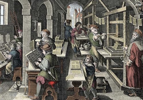WYKUJMYTO Bekannt Leinwand Druck Wand Leinwanddruck Malerei Die Werkstatt des Alchemisten von Jan Van Der Straet Kunstwerk Bilder für Bürodekoration 60x90cm von WYKUJMYTO