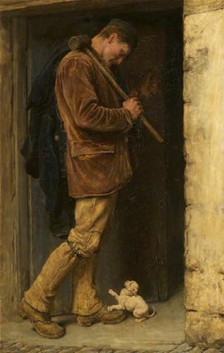 WYKUJMYTO Bekannt Leinwand Druck Wand Leinwanddruck Malerei Il Benvenuto Briton Riviere Kunstwerk Bilder für Bürodekoration 60x90cm von WYKUJMYTO