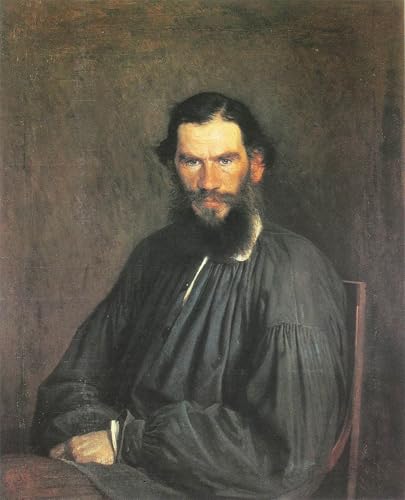 WYKUJMYTO Bekannt Leinwand Druck Wand Leinwanddruck Malerei Porträt von Leo Tolstoi von Ivan Nikolayevich Kramskoi Kunstwerk Bilder für Bürodekoration 60x90cm von WYKUJMYTO