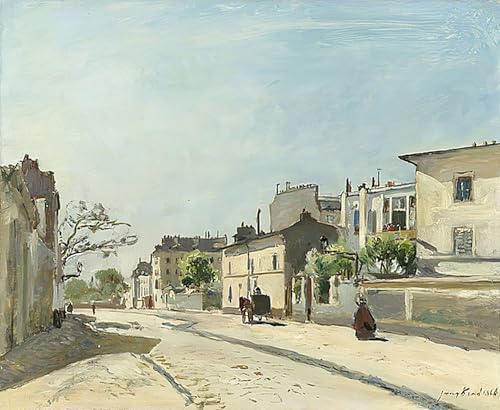 WYKUJMYTO Bekannt Leinwand Druck Wand Leinwanddruck Malerei Rue Notre Dame Paris von Johan Barthold Jongkind Kunstwerk Bilder für Bürodekoration 60x90cm von WYKUJMYTO