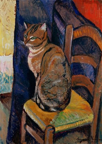 WYKUJMYTO Bekannt Leinwand Druck Wand Leinwanddruck Malerei Studie einer auf einem Stuhl sitzenden Katze von Marie Clementine Valadon Kunstwerk Bilder für Bürodekoration 60x90cm WYKUJMYTO Bekannt Leinwand Druck Wand Leinwanddruck Malerei Studie einer auf einem Stuhl sitzenden Katze von Marie Clementine Valadon Kunstwerk Bilder für Bürodekoration 60x90cm von WYKUJMYTO
