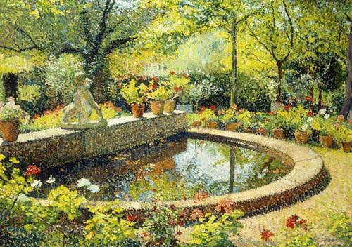 WYKUJMYTO Bekannt Wandkunst Auf Leinwand Moderne Kunst Wandbild Der Teich bei Marquayrol von Henri Leinwanddruck Malerei für Wanddekoration 60x90cm von WYKUJMYTO