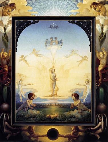 WYKUJMYTO Bekannt Wandkunst Auf Leinwand Moderne Kunst Wandbild Der kleine morgen von philipp otto runge Leinwanddruck Malerei für Wanddekoration 60x90cm von WYKUJMYTO