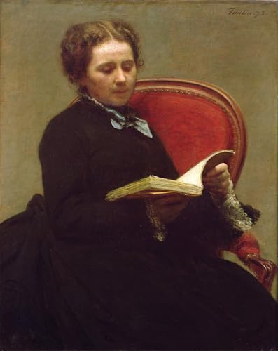 WYKUJMYTO Berühmte Gemälde Moderne Kunstdrucke Bild Druck Auf Leinwand Blume in einer weißen Vase von Ignace Henri Jean Fantin Latour Poster Kunstwerke für Wohnzimmer Dekoration 60x90cm von WYKUJMYTO