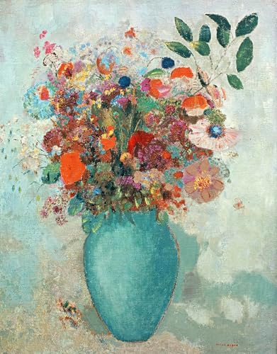 WYKUJMYTO Berühmte Gemälde Moderne Kunstdrucke Bild Druck Auf Leinwand Blumen in Einer Türkisfarbenen Vase Von Odilon Redon Poster Kunstwerke für Wohnzimmer Dekoration 60x90cm WYKUJMYTO Berühmte Gemälde Moderne Kunstdrucke Bild Druck Auf Leinwand Blumen in Einer Türkisfarbenen Vase Von Odilon Redon Poster Kunstwerke für Wohnzimmer Dekoration 60x90cm von WYKUJMYTO