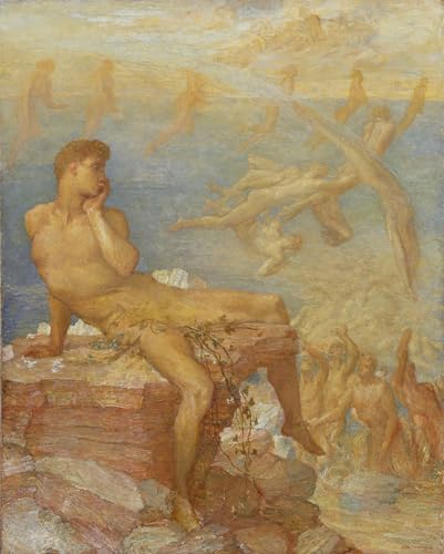 WYKUJMYTO Berühmte Gemälde Moderne Kunstdrucke Bild Druck Auf Leinwand Das Genie der griechischen Poesie von George Frederick Watts Poster Kunstwerke für Wohnzimmer Dekoration 60x90cm WYKUJMYTO Berühmte Gemälde Moderne Kunstdrucke Bild Druck Auf Leinwand Das Genie der griechischen Poesie von George Frederick Watts Poster Kunstwerke für Wohnzimmer Dekoration 60x90cm von WYKUJMYTO