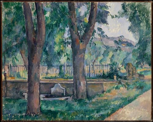 WYKUJMYTO Berühmte Gemälde Moderne Kunstdrucke Bild Druck Auf Leinwand Der pool von de bouffan von paul cézanne Poster Kunstwerke für Wohnzimmer Dekoration 60x90cm von WYKUJMYTO