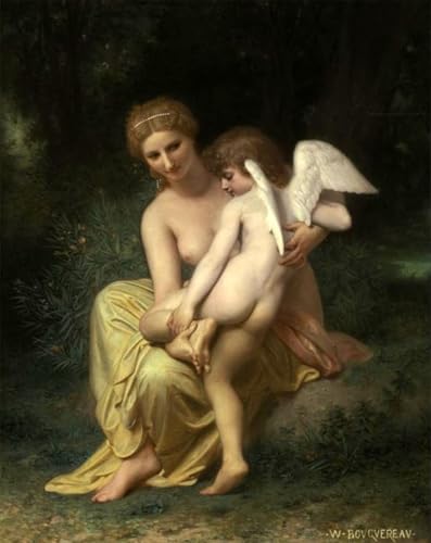 WYKUJMYTO Berühmte Gemälde Moderne Kunstdrucke Bild Druck Auf Leinwand Der verwundete Amor William Adolphe Bouguereau Poster Kunstwerke für Wohnzimmer Dekoration 60x90cm WYKUJMYTO Berühmte Gemälde Moderne Kunstdrucke Bild Druck Auf Leinwand Der verwundete Amor William Adolphe Bouguereau Poster Kunstwerke für Wohnzimmer Dekoration 60x90cm von WYKUJMYTO