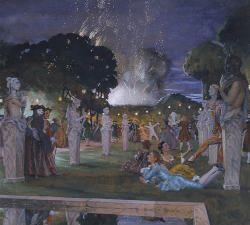 WYKUJMYTO Berühmte Gemälde Moderne Kunstdrucke Bild Druck Auf Leinwand Festivitäten in der Umgebung von Konstantin Andreevic Somov Poster Kunstwerke für Wohnzimmer Dekoration 60x90cm von WYKUJMYTO