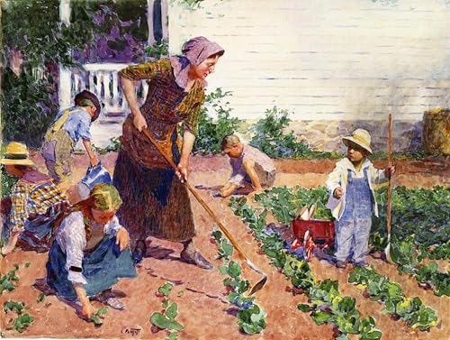 WYKUJMYTO Berühmte Gemälde Moderne Kunstdrucke Bild Druck Auf Leinwand Im Garten Von Edward Potthast Poster Kunstwerke für Wohnzimmer Dekoration 60x90cm WYKUJMYTO Berühmte Gemälde Moderne Kunstdrucke Bild Druck Auf Leinwand Im Garten Von Edward Potthast Poster Kunstwerke für Wohnzimmer Dekoration 60x90cm von WYKUJMYTO