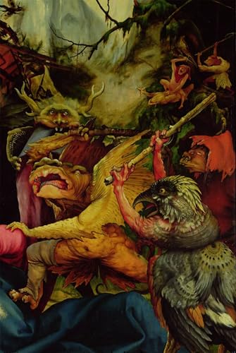 WYKUJMYTO Berühmte Gemälde Moderne Kunstdrucke Bild Druck Auf Leinwand Mit stöcken Bewaffnete Dämonen aus dem isenheimer von matthias Grünewald Poster Kunstwerke für Wohnzimmer Dekoration 60x90cm WYKUJMYTO Berühmte Gemälde Moderne Kunstdrucke Bild Druck Auf Leinwand Mit stöcken Bewaffnete Dämonen aus dem isenheimer von matthias Grünewald Poster Kunstwerke für Wohnzimmer Dekoration 60x90cm von WYKUJMYTO