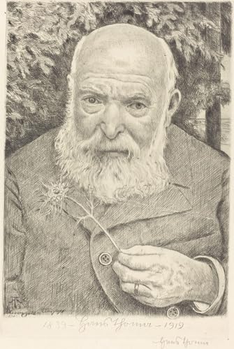 WYKUJMYTO Berühmte Gemälde Moderne Kunstdrucke Bild Druck Auf Leinwand Selbstporträt VI mit Blume von Hans Thoma Poster Kunstwerke für Wohnzimmer Dekoration 60x90cm WYKUJMYTO Berühmte Gemälde Moderne Kunstdrucke Bild Druck Auf Leinwand Selbstporträt VI mit Blume von Hans Thoma Poster Kunstwerke für Wohnzimmer Dekoration 60x90cm von WYKUJMYTO