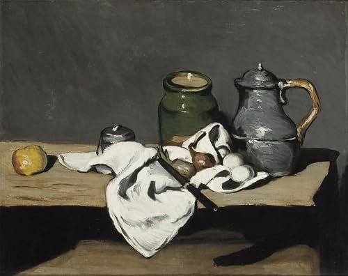 WYKUJMYTO Berühmte Gemälde Moderne Kunstdrucke Bild Druck Auf Leinwand Stillebenmit Wasserkocher von paul cézanne Poster Kunstwerke für Wohnzimmer Dekoration 60x90cm von WYKUJMYTO