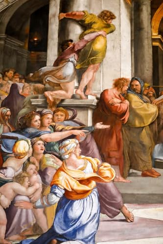 WYKUJMYTO Berühmte Gemälde Moderne Kunstdrucke Bild Druck Auf Leinwand Vertreibung des Heliodor aus dem Tempel durch Raphael Poster Kunstwerke für Wohnzimmer Dekoration 60x90cm WYKUJMYTO Berühmte Gemälde Moderne Kunstdrucke Bild Druck Auf Leinwand Vertreibung des Heliodor aus dem Tempel durch Raphael Poster Kunstwerke für Wohnzimmer Dekoration 60x90cm von WYKUJMYTO