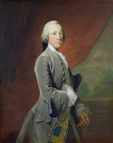WYKUJMYTO Berühmte Gemälde Moderne Kunstdrucke Bild Druck Auf Leinwand William Cavendish von Hudson Poster Kunstwerke für Wohnzimmer Dekoration 60x90cm von WYKUJMYTO