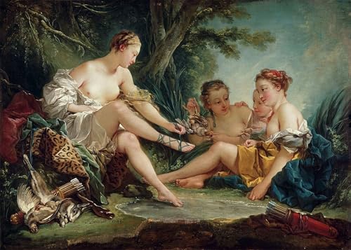WYKUJMYTO Berühmte Gemälde Moderne Kunstdrucke Bild Druck Auf Leinwand nach der Jagd von François Boucher Poster Kunstwerke für Wohnzimmer Dekoration 60x90cm WYKUJMYTO Berühmte Gemälde Moderne Kunstdrucke Bild Druck Auf Leinwand nach der Jagd von François Boucher Poster Kunstwerke für Wohnzimmer Dekoration 60x90cm von WYKUJMYTO