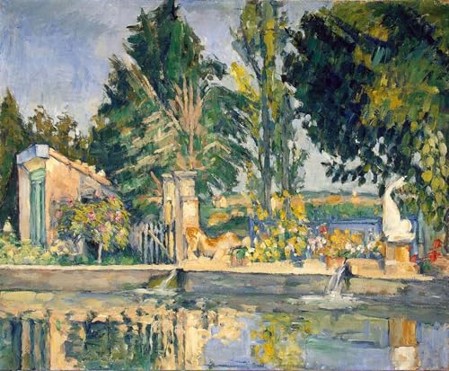 WYKUJMYTO Kunst Gemälde Poster Kunstwerke Berühmte Leinwand Drucken Der pool von paul cézanne Kunstdrucke Leinwand für Wohnzimmer Dekoration 60x90cm von WYKUJMYTO