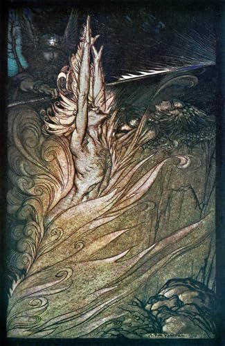 WYKUJMYTO Kunst Gemälde Poster Kunstwerke Berühmte Leinwand Drucken Die walküre von arthur rackham Kunstdrucke Leinwand für Wohnzimmer Dekoration 60x90cm von WYKUJMYTO