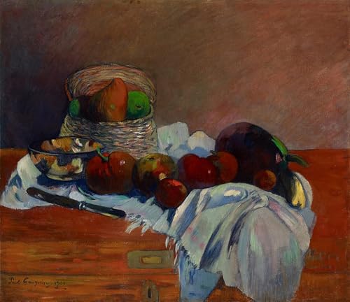 WYKUJMYTO Kunst Gemälde Poster Kunstwerke Berühmte Leinwand Drucken Früchte und früchte et couteau von paul gauguin Kunstdrucke Leinwand für Wohnzimmer Dekoration 60x90cm von WYKUJMYTO