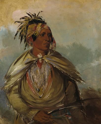WYKUJMYTO Kunst Gemälde Poster Kunstwerke Berühmte Leinwand Drucken Mann der einen Häuptling verfolgt von George Catlin Kunstdrucke Leinwand für Wohnzimmer Dekoration 60x90cm WYKUJMYTO Kunst Gemälde Poster Kunstwerke Berühmte Leinwand Drucken Mann der einen Häuptling verfolgt von George Catlin Kunstdrucke Leinwand für Wohnzimmer Dekoration 60x90cm von WYKUJMYTO