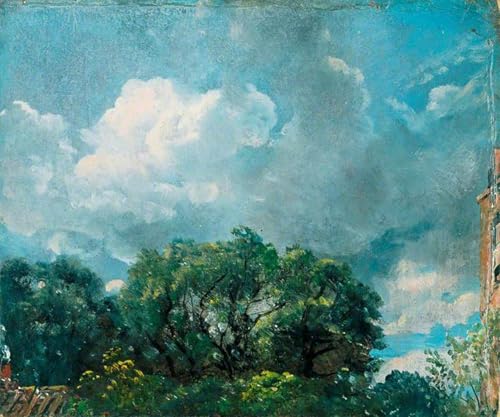 WYKUJMYTO Kunst Gemälde Poster Kunstwerke Berühmte Leinwand Drucken Studie über Himmel und Bäume John Constable Kunstdrucke Leinwand für Wohnzimmer Dekoration 60x90cm WYKUJMYTO Kunst Gemälde Poster Kunstwerke Berühmte Leinwand Drucken Studie über Himmel und Bäume John Constable Kunstdrucke Leinwand für Wohnzimmer Dekoration 60x90cm von WYKUJMYTO