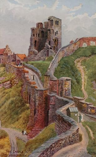 WYKUJMYTO Kunst Gemälde Poster Kunstwerke Berühmte Leinwand Drucken das Schloss Scarborough von Alfred Robert Quinton Kunstdrucke Leinwand für Wohnzimmer Dekoration 60x90cm von WYKUJMYTO