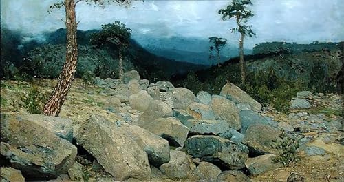 WYKUJMYTO Kunst Gemälde Poster Kunstwerke Berühmte Leinwand Drucken in den Krimbergen von Isaak Iljitsch Levitan Kunstdrucke Leinwand für Wohnzimmer Dekoration 60x90cm WYKUJMYTO Kunst Gemälde Poster Kunstwerke Berühmte Leinwand Drucken in den Krimbergen von Isaak Iljitsch Levitan Kunstdrucke Leinwand für Wohnzimmer Dekoration 60x90cm von WYKUJMYTO