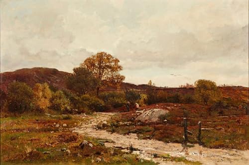WYKUJMYTO Vintage Leinwandmalerei Landschaft Wandkunst Wandbilder Auf Leinwand Moorlandschaft von Edward Arthur Walton Wandkunst Bild Druck für Wanddekoration 60x90cm von WYKUJMYTO