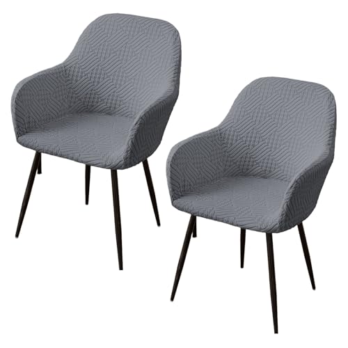 WYLEBER Stretch-Bezüge für Gebogene Esszimmerstühle 1er-/2er-/4er-/6er-Set,Esszimmer Stuhlhussen mit Armlehne,Stuhlbezug Gebogener Rückenlehne mit Elastischem Boden,Vier Jahreszeiten(Dark Gray,2 Set) WYLEBER Stretch-Bezüge für Gebogene Esszimmerstühle 1er-/2er-/4er-/6er-Set,Esszimmer Stuhlhussen mit Armlehne,Stuhlbezug Gebogener Rückenlehne mit Elastischem Boden,Vier Jahreszeiten(Dark Gray,2 Set) von WYLEBER