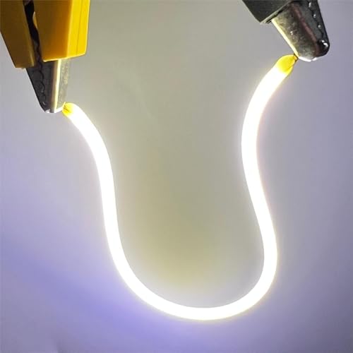 WYLIELAMSH 10 Stück 3V Weiß LED COB Flexibles Filament 80mm 60mm 255mm 130mm Retro Edison Glühbirne Lampe Teile LED Diode Beleuchtung Streifen Dekoration 40mm 6500K Weiß von WYLIELAMSH