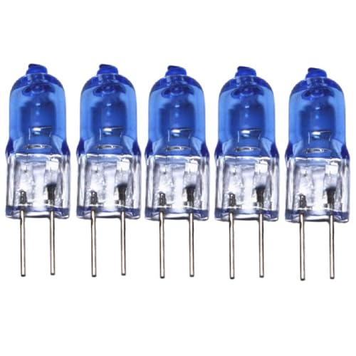 WYLIELAMSH 10 Stück G4 12 V Halogenlampe 12 V G4 Hellblau Plattiert Leuchtend Weiß/transparente Glühbirne Kristalllampe Kronleuchter Glühbirne G4 12 V Warmweiß 5 W 10 W 20 W 35 W 50 W,20W-Glühweiß von WYLIELAMSH