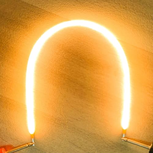 WYLIELAMSH 10PCS Blue Red Green Edison Bulb Parts Bendable Flexible Led Filament Accessories Light Source Accessories 3V 360MM 2200K Warm Yellow von WYLIELAMSH