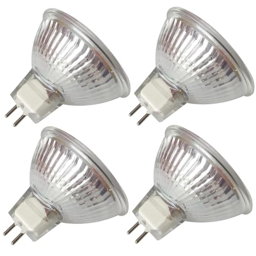 WYLIELAMSH 4pcs Dimmable MR16 Halogen Bulb 12V 24V 220V 20W/35W/50W Halogen Lamp Cup Shape Warm White Clear Glass Indoor Use 24V-35W von WYLIELAMSH
