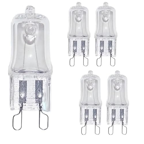 WYLIELAMSH 5PCS G9 Ofen Licht Hohe 60W Temperatur Beständig Langlebig Halogenlampe Lampe Für Kühlschränke Öfen Fans 40W Pin Birne,220V,60W von WYLIELAMSH