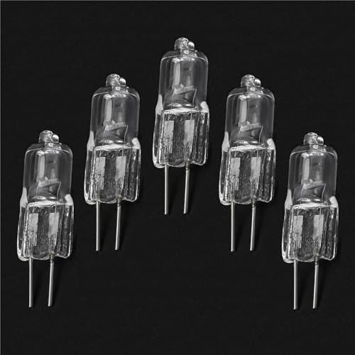 WYLIELAMSH Halogenlam 5 Stück G4-Halogenlampen, 20 W, 12 V, Halogen-Glühlampen, 2-polig, Transparent, Für Herdbeleuchtung, Signalleuchten, Schienen,20W WYLIELAMSH Halogenlam 5 Stück G4-Halogenlampen, 20 W, 12 V, Halogen-Glühlampen, 2-polig, Transparent, Für Herdbeleuchtung, Signalleuchten, Schienen,20W von WYLIELAMSH