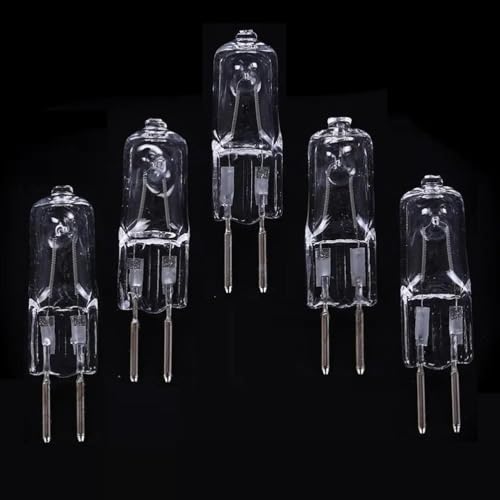 WYLIELAMSH Halogenlampe 5PCS G5.3 12V 20W35W Halogenlampe G5.3 24V 20W35W50W75W Mechanische Glühbirne G5.3 36V 35W50W Kristall Kronleuchter Birne G5.3 220V 35W 100W 75W 50W,220V-35W von WYLIELAMSH