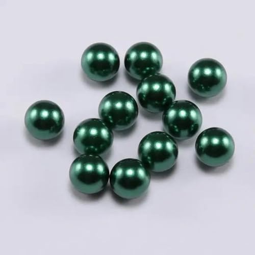 3 4 6 8 10 12 mm OHNE Loch weiße Perlen lose Perlen Imitationsperlen Acrylperlen zur Schmuckherstellung Zubehör - Grün - 4 mm x 300 Stück von WYLZBA