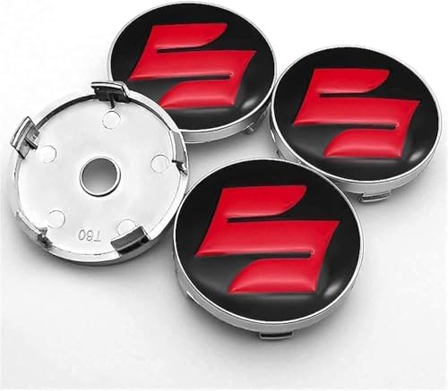 WYMKL 4 Stück Nabendeckel Radkappen für Suzuki Celerio Spacia Baleno SX4 Vitara Jimny 60MM, Felgenkappen Radkappen-Set Nabenabdeckung Radnabenkappen Felgendeckel,Red WYMKL 4 Stück Nabendeckel Radkappen für Suzuki Celerio Spacia Baleno SX4 Vitara Jimny 60MM, Felgenkappen Radkappen-Set Nabenabdeckung Radnabenkappen Felgendeckel,Red von WYMKL