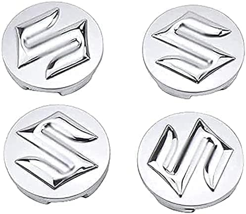 WYMKL 4 Stück Nabendeckel Radkappen für Suzuki Swift SX4 S-Cross Ignis Vitara Solio Bandit Swace 54 MM, Felgenkappen Radkappen-Set Nabenabdeckung Radnabenkappen Felgendeckel,Silver von WYMKL