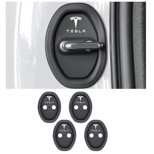 WYMKL 4 Stück Schutzhülle Türschloss für Tesla Model 3 2017-2020, Schutz für Türverriegelung Türschloss Schutzabdeckung und Autotuer Stossdaempfer Zubehoer Autotür Türdämpfer WYMKL 4 Stück Schutzhülle Türschloss für Tesla Model 3 2017-2020, Schutz für Türverriegelung Türschloss Schutzabdeckung und Autotuer Stossdaempfer Zubehoer Autotür Türdämpfer von WYMKL